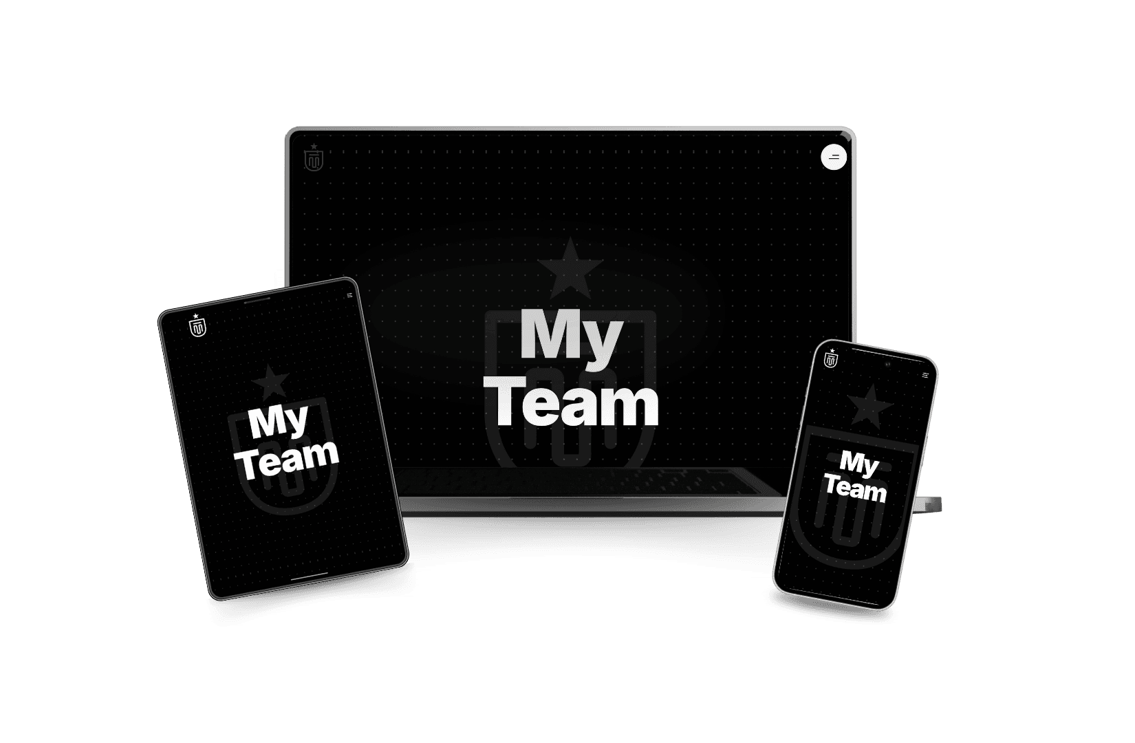 Sitio web de My Team en computadora, tablet y celular