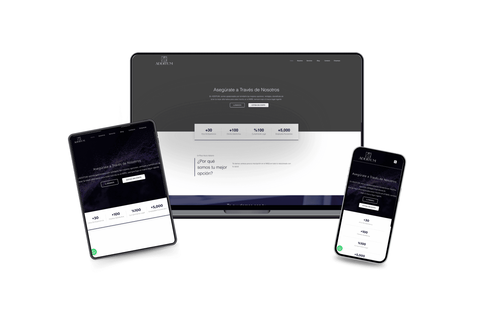 Desarrollo Integral del Sitio Web para Additum.org