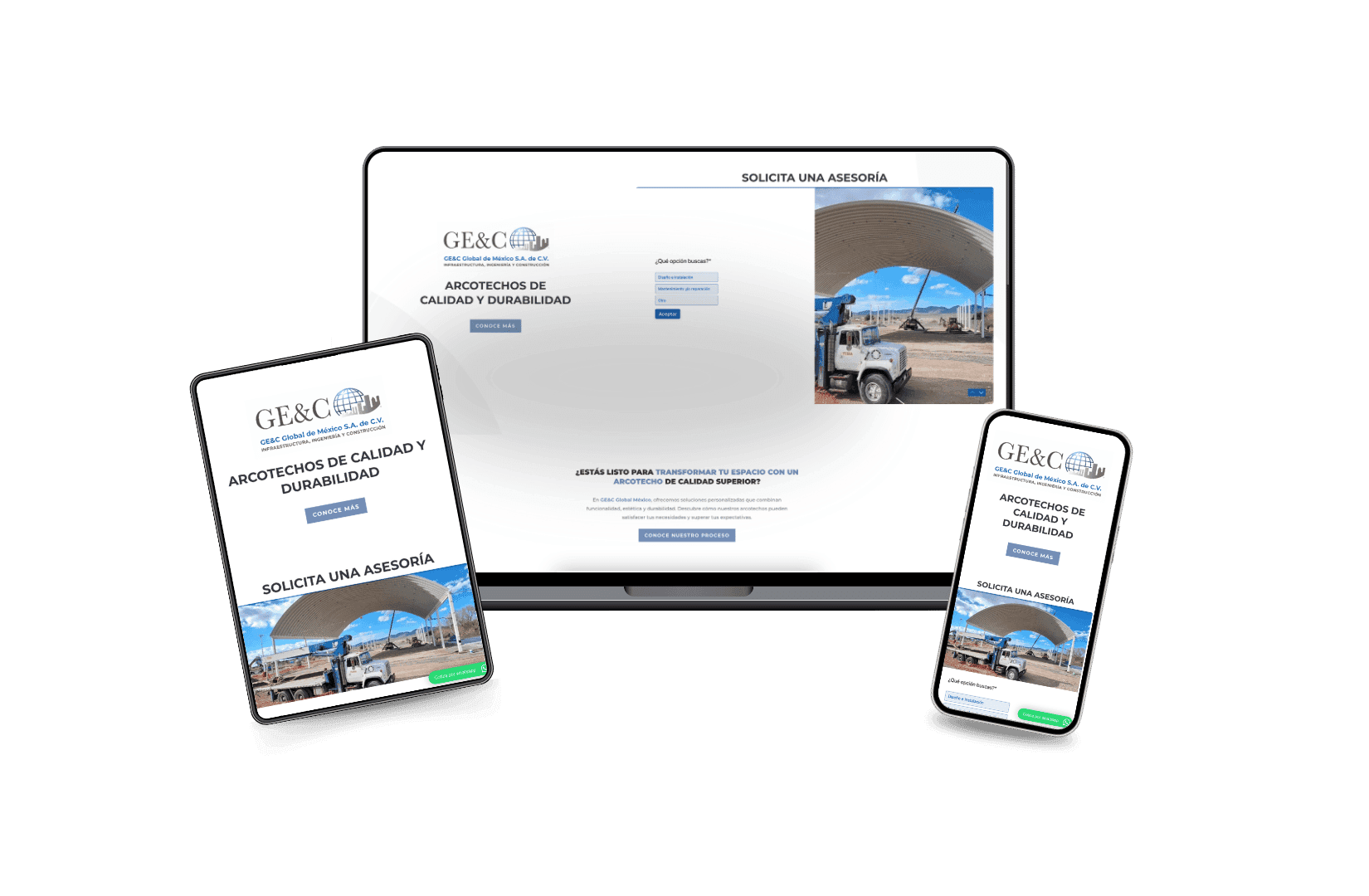Desarrollo del Sitio Web para Arco Techos