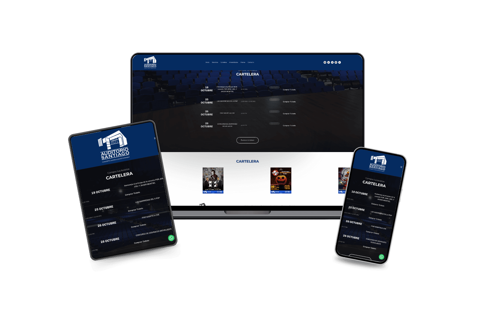 Desarrollo Web para Auditorio Santiago