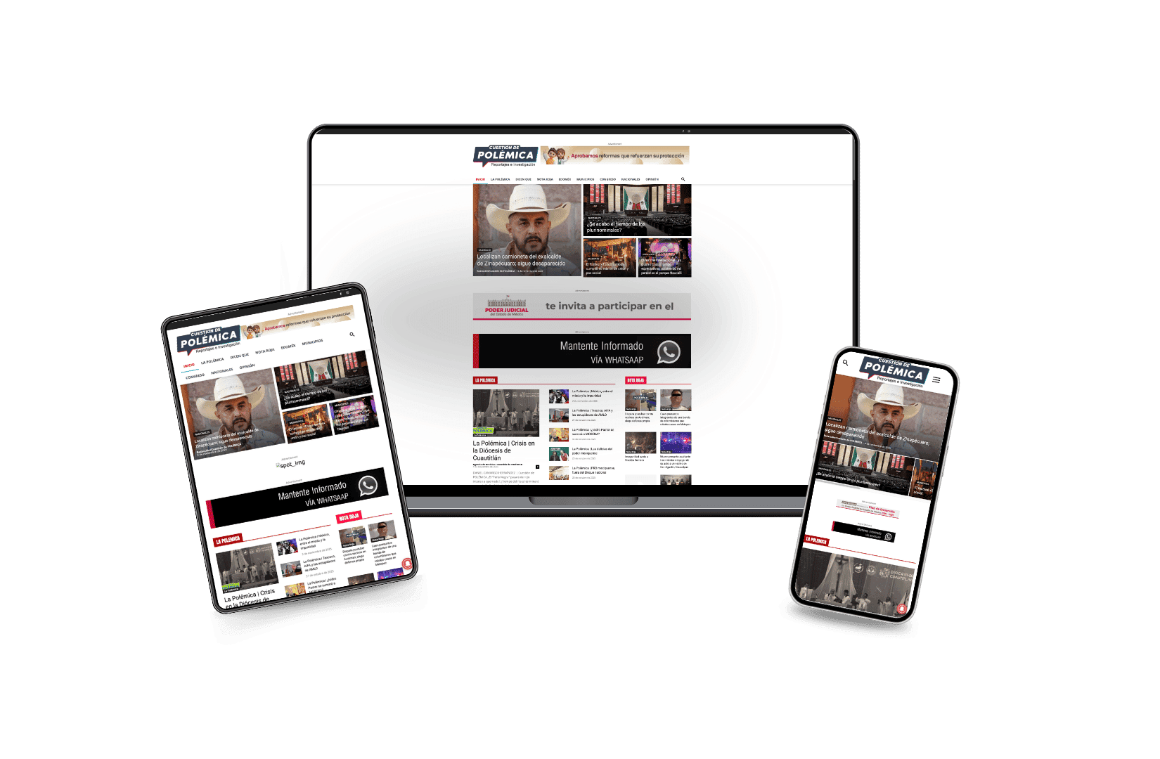 Desarrollo del sitio web cuestiondepolemica.com