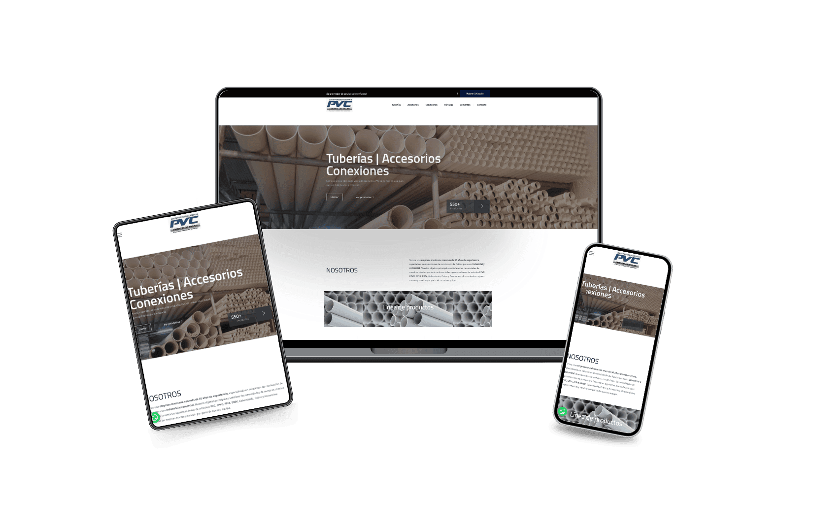 Desarrollo del sitio web para Distribuidora de PVC