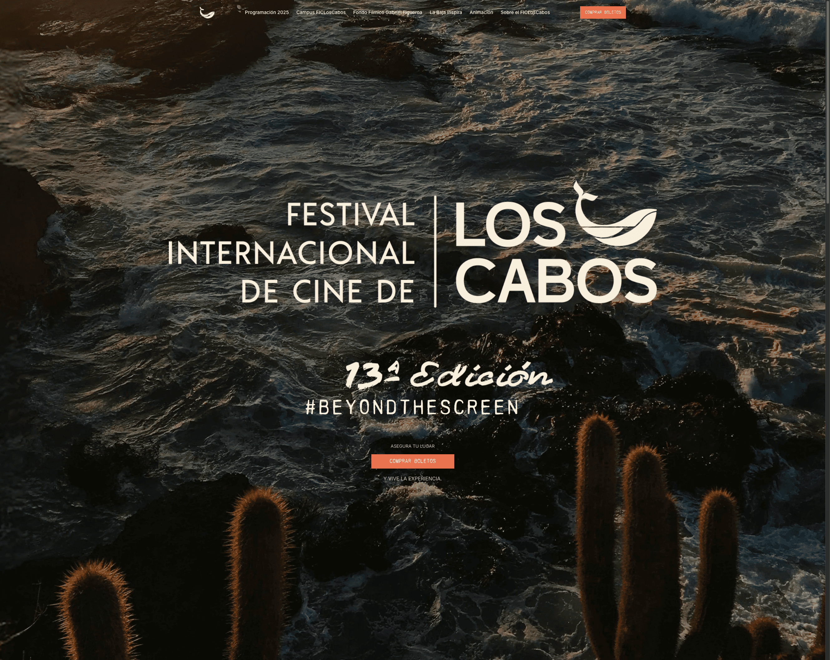 Sitio del Festival Internacional de Cine de Los Cabos desarrollado por MAW