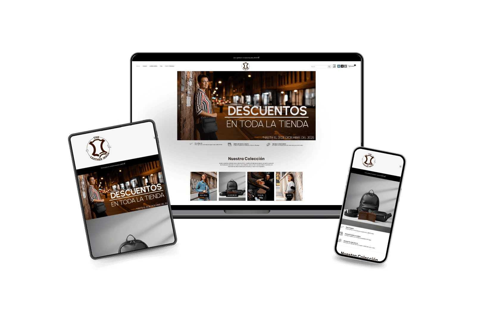 Desarrollo de sitio web para Ixaga Leather