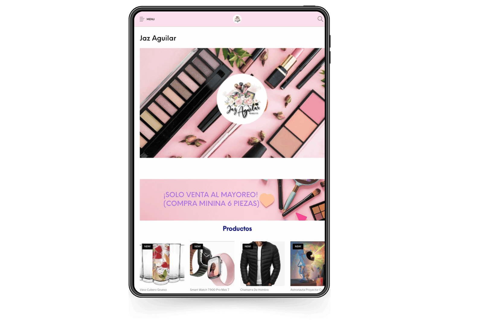 Mockup del sitio de Jaz Aguilar