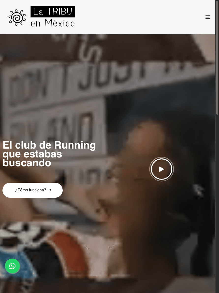 Sitio de La Tribu México en tablet