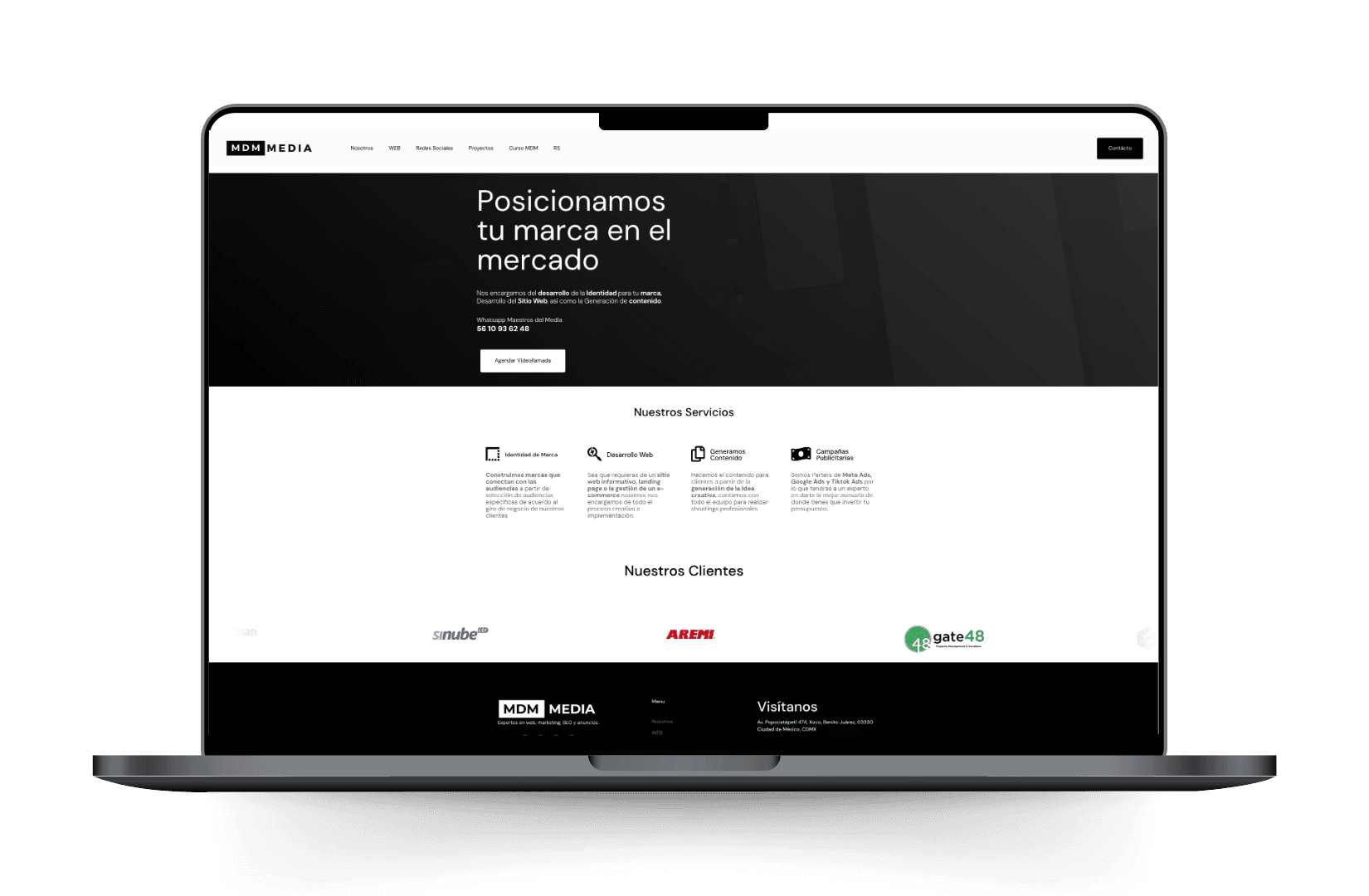 Mockup del sitio de MaestrosDelMedia.com