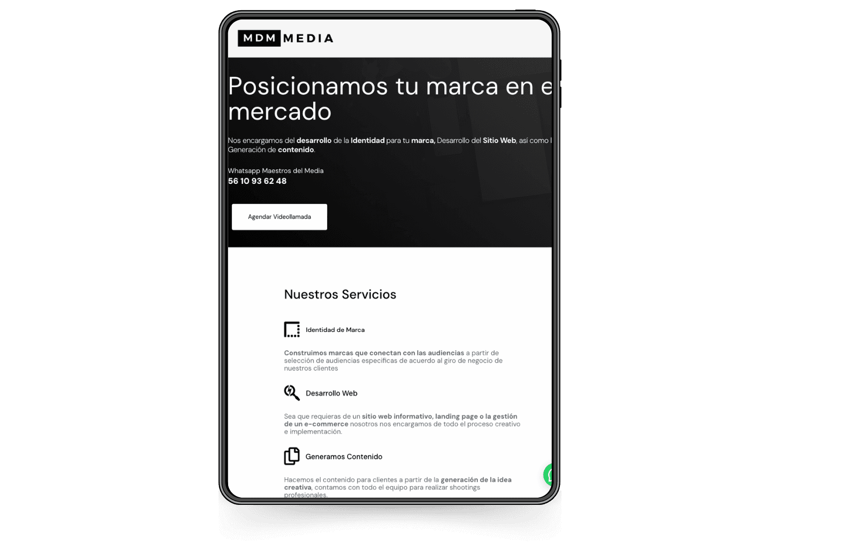 Mockup del sitio de MaestrosDelMedia.com