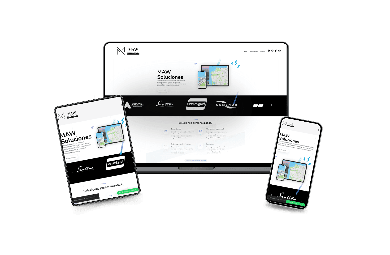 Desarrollo Integral del Sitio Web MawSoluciones.com