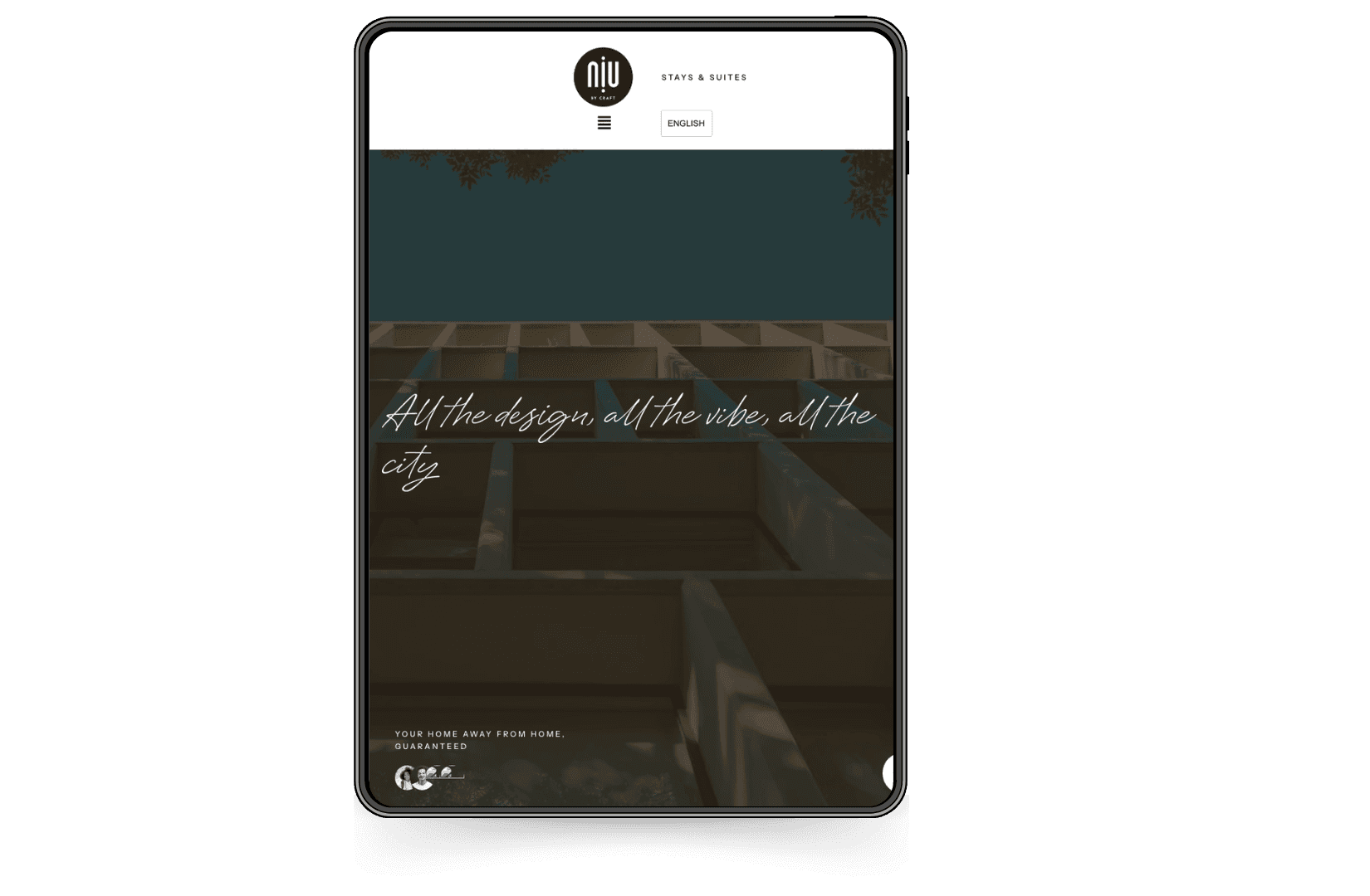 Mockup del sitio de NIU Coliving