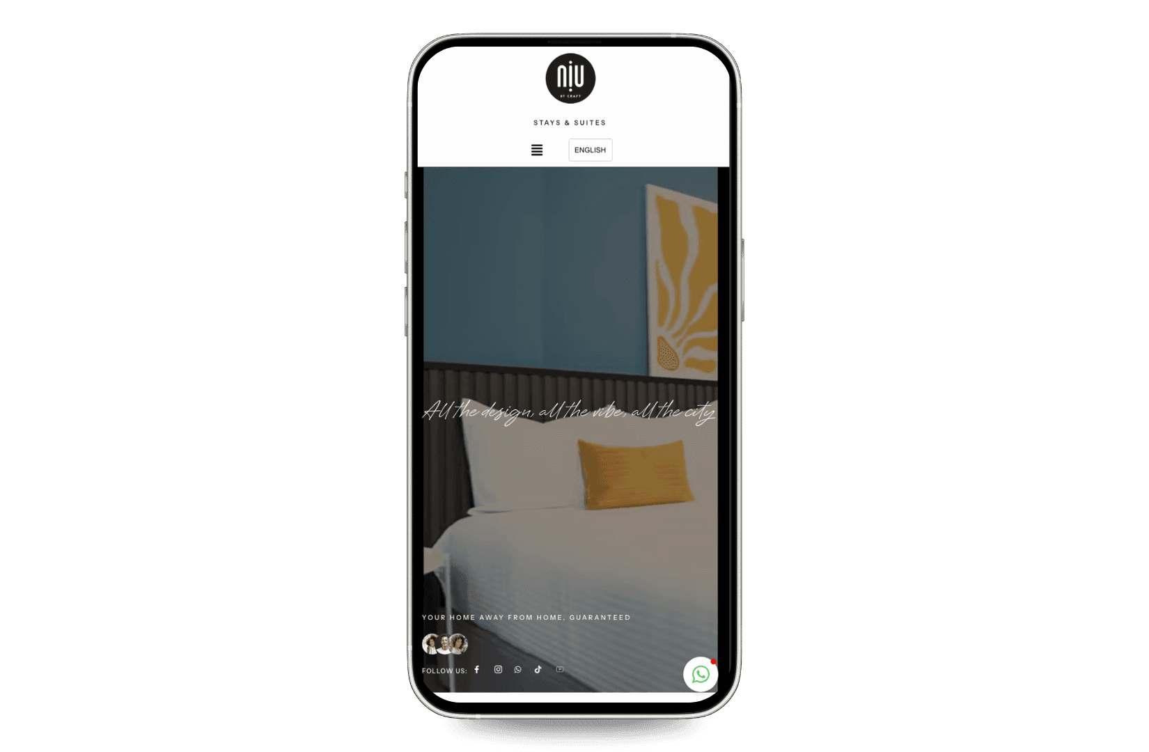 Mockup del sitio de NIU Coliving