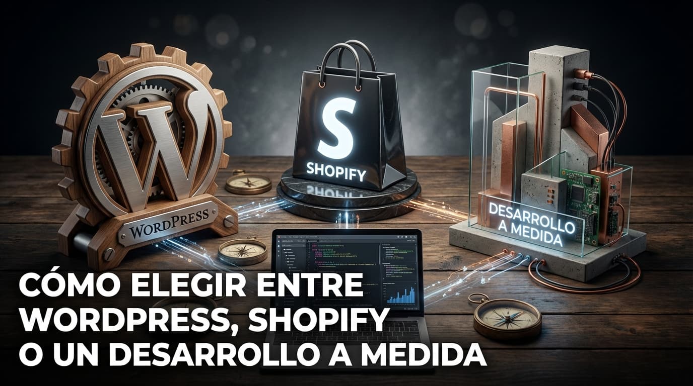 Cómo elegir entre WordPress, Shopify o un Desarrollo a Medida