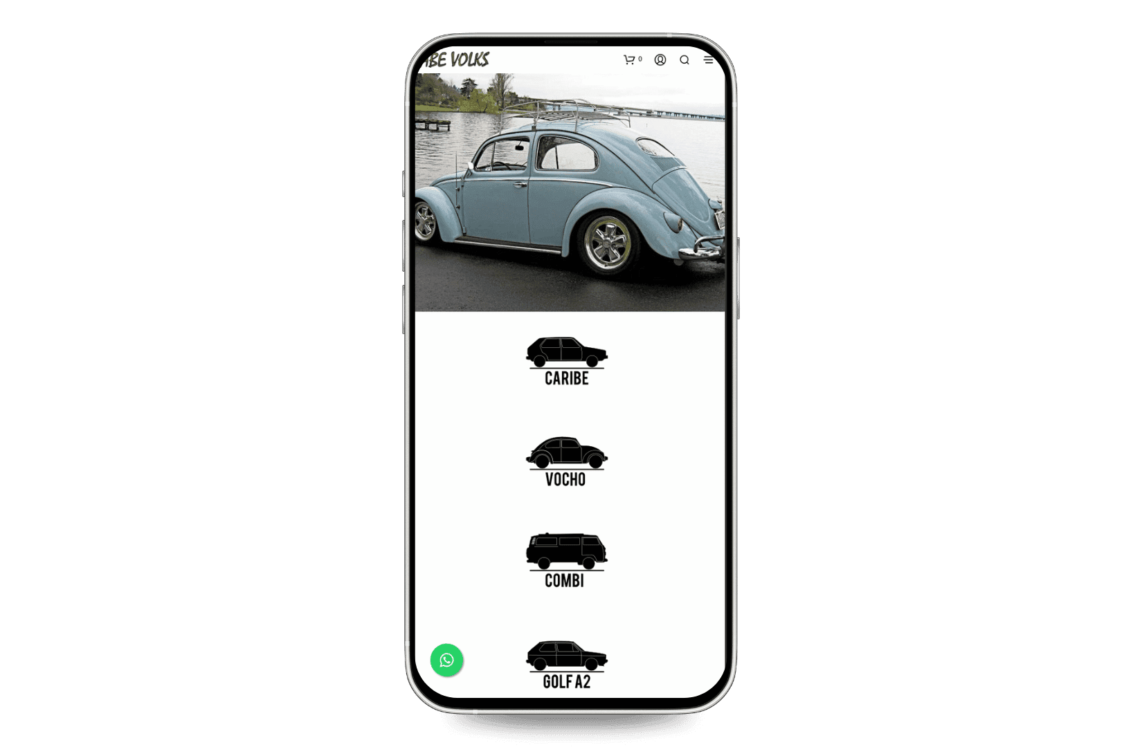 Mockup del sitio de AbeVolks
