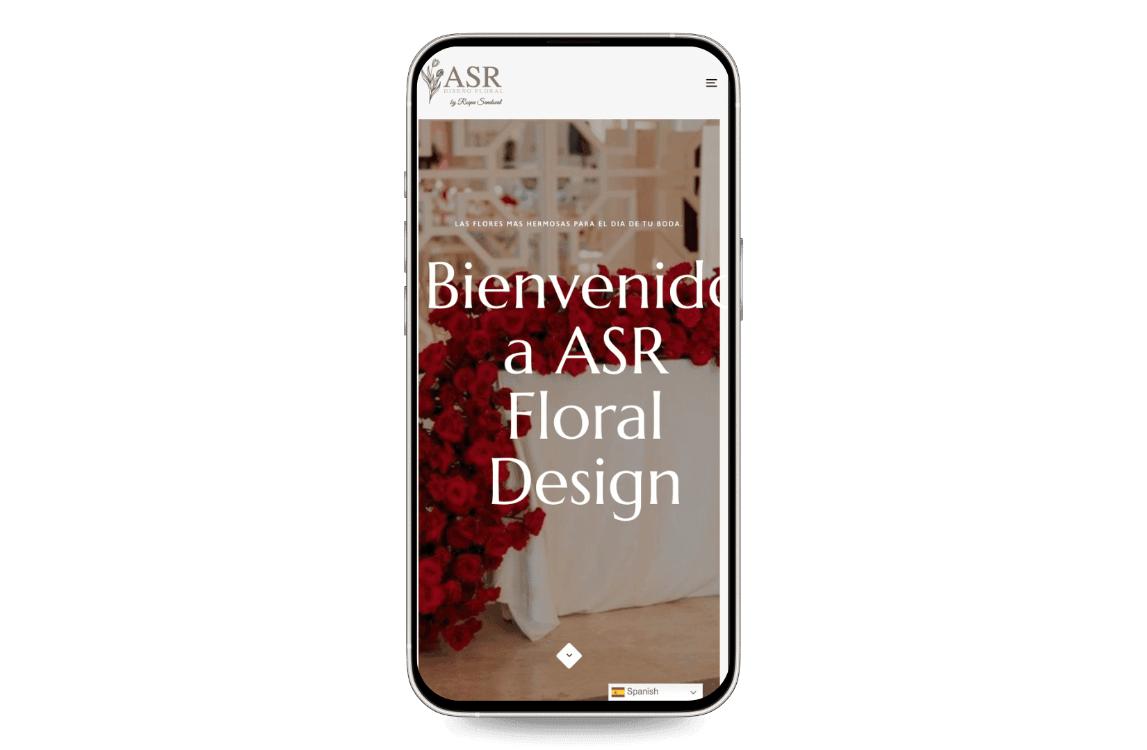 Mockup del sitio de ASR Floral Design