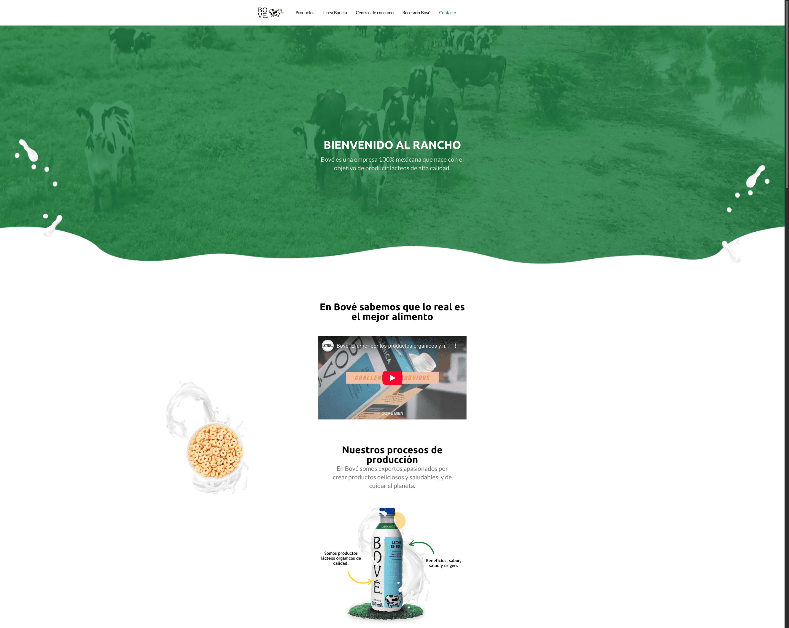Página de inicio de Bove.com.mx