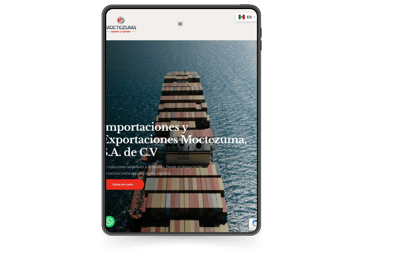 Mockup del sitio de CIEM SACV
