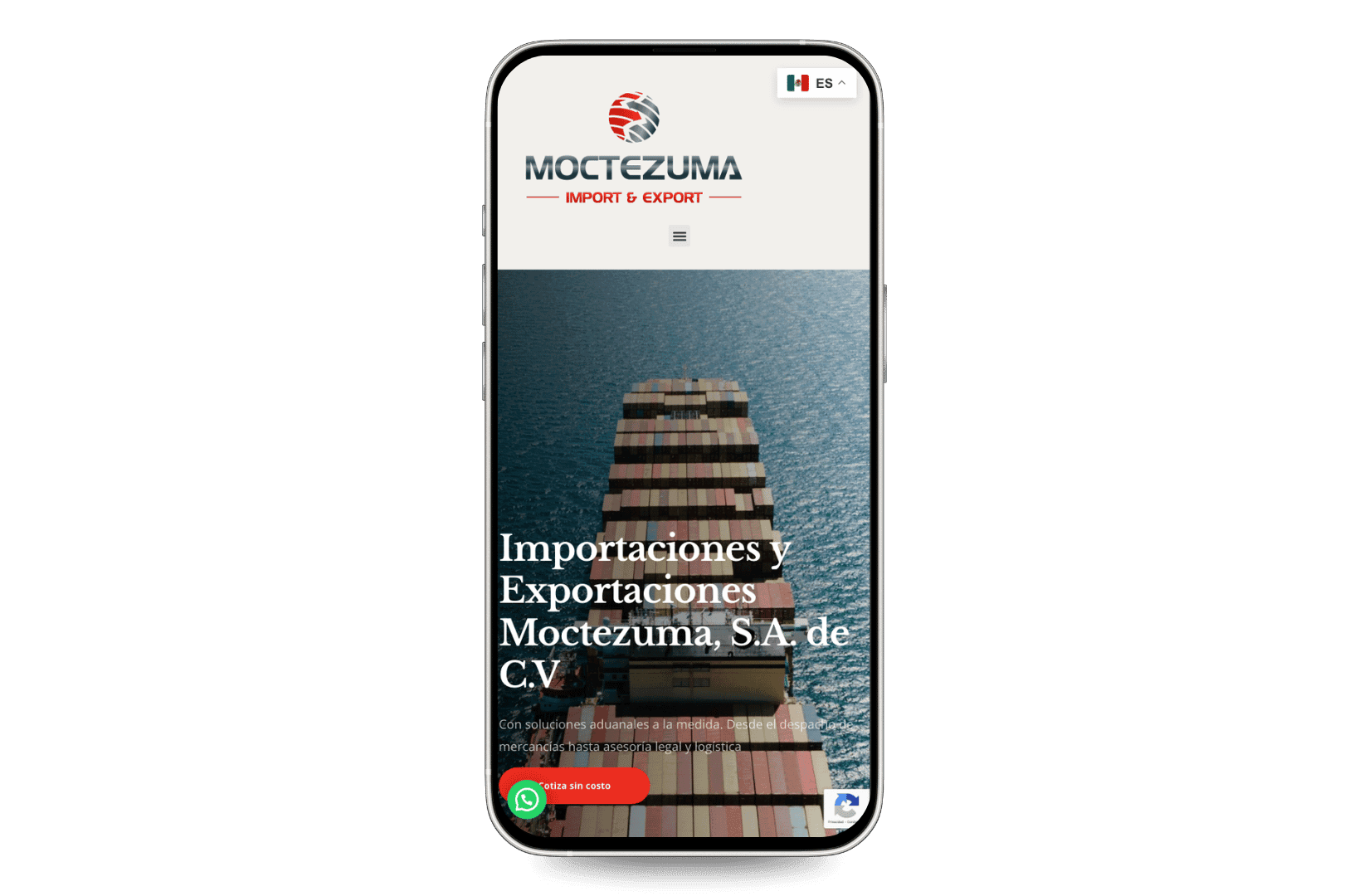 Mockup del sitio de CIEM SACV