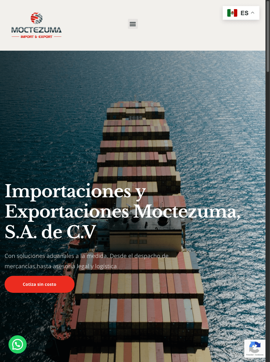 Sitio de CIEM SACV en tablet