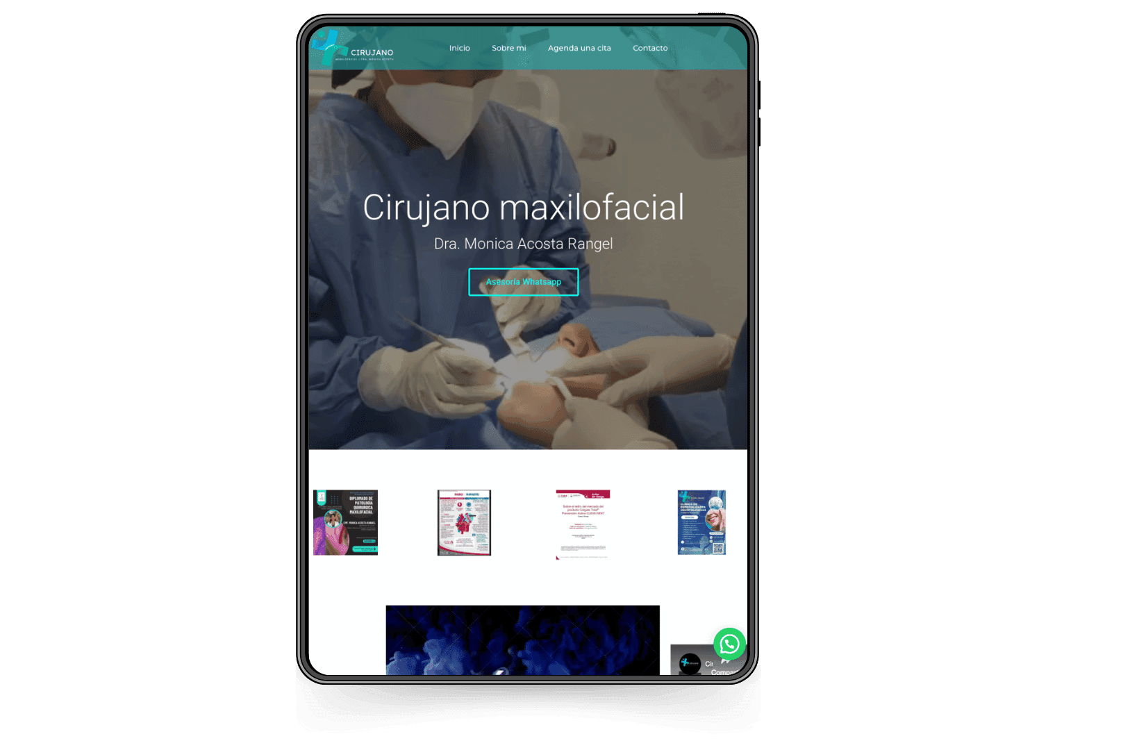 Mockup del sitio de cirujano-maxilofacial.com