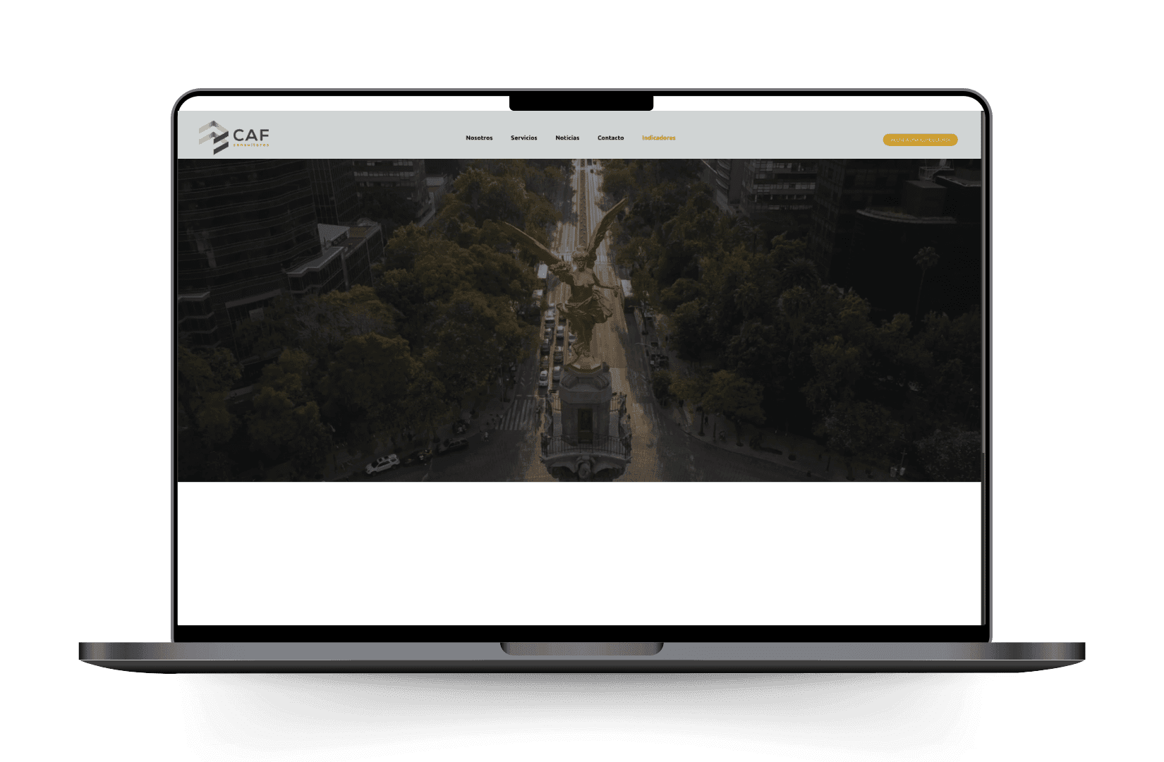 Mockup del sitio de Consultores CAF