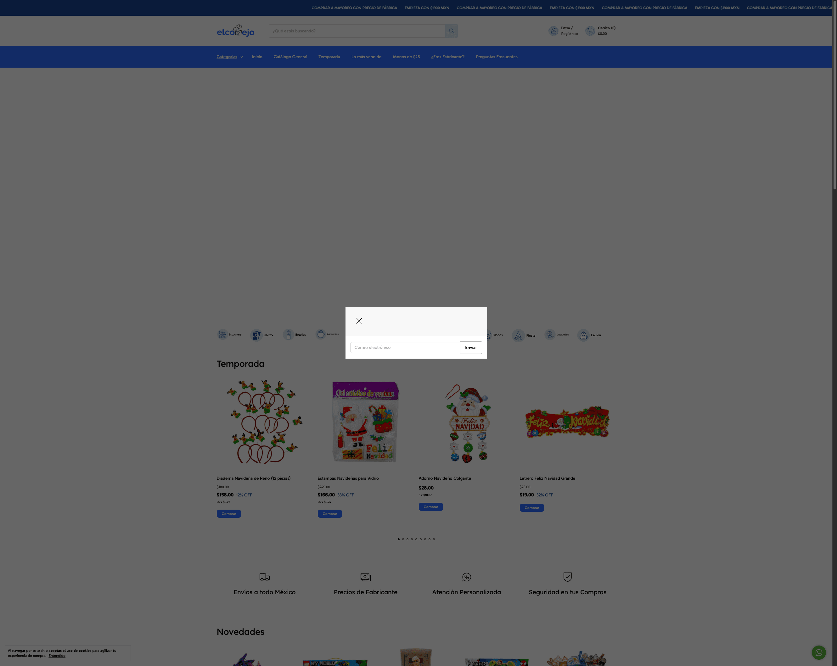 Página de inicio de ElConejo.com.mx