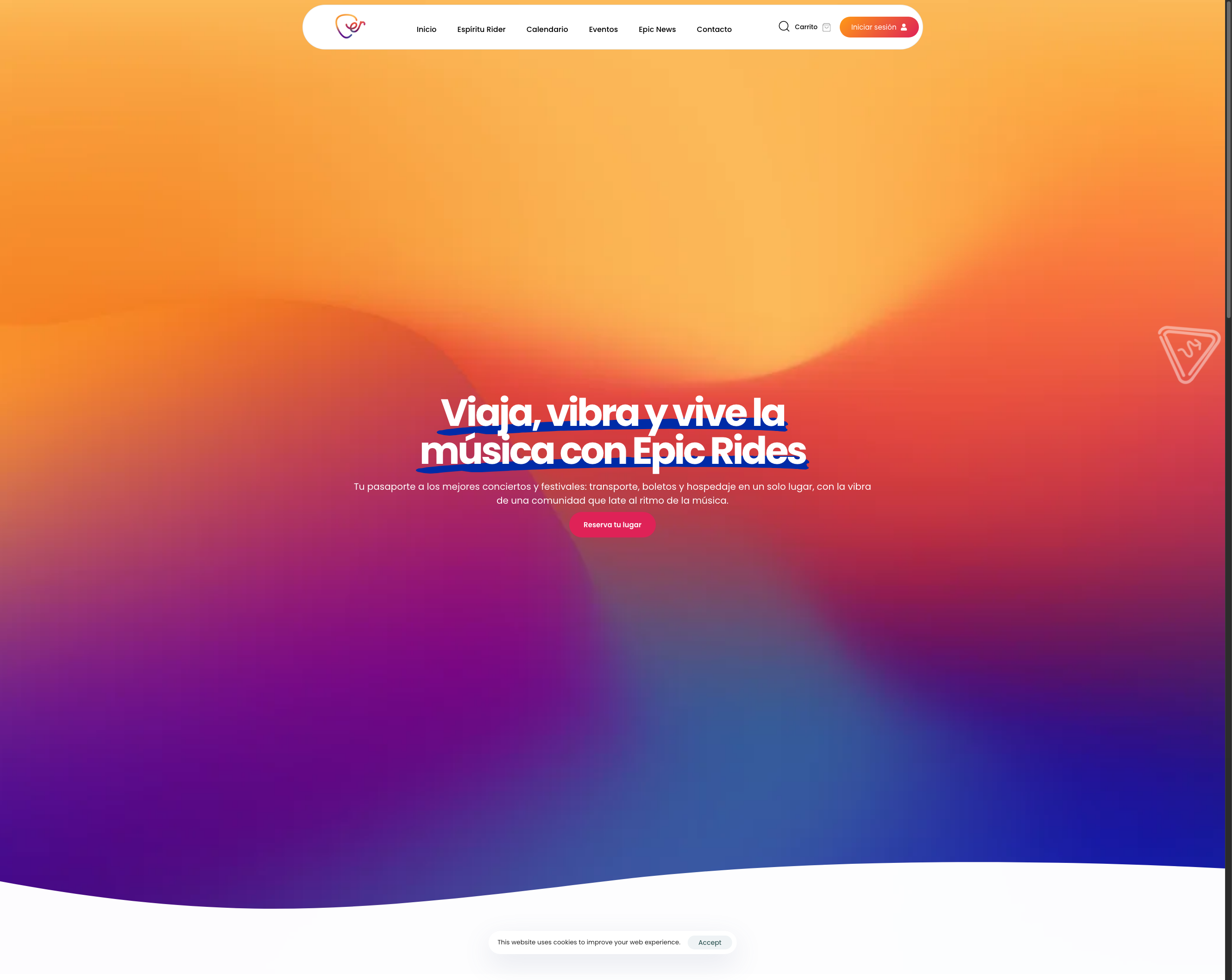 Página de inicio de EpicRides
