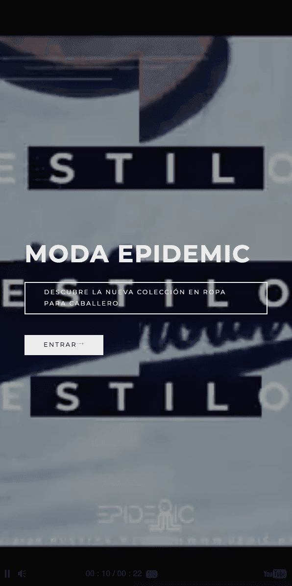 Sitio web de Epidemic.mx en celular