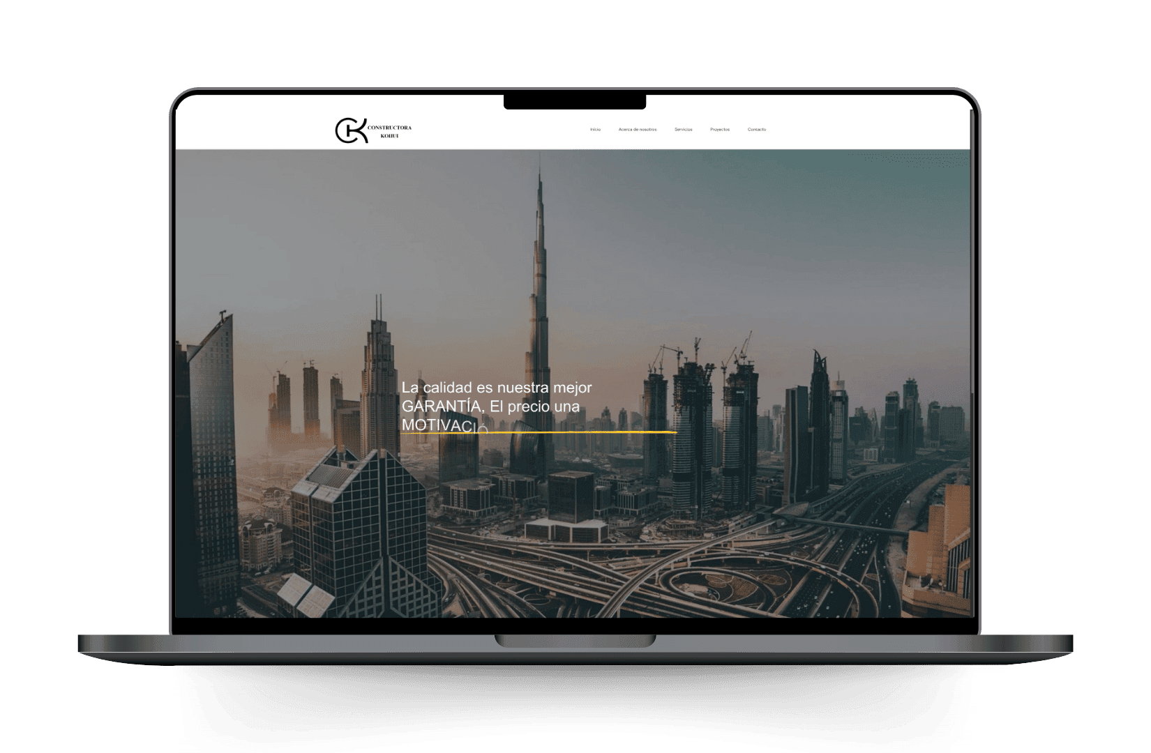 Mockup del sitio de Kohui Servicios Profesionales