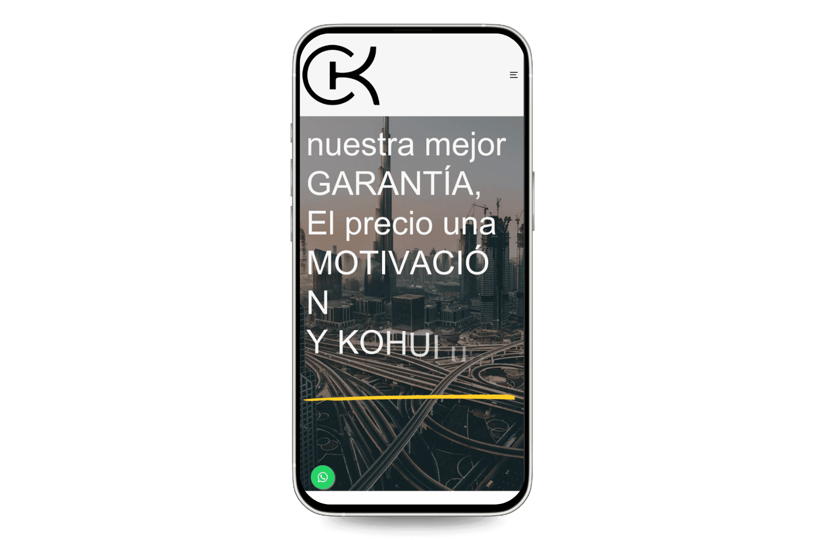 Mockup del sitio de Kohui Servicios Profesionales