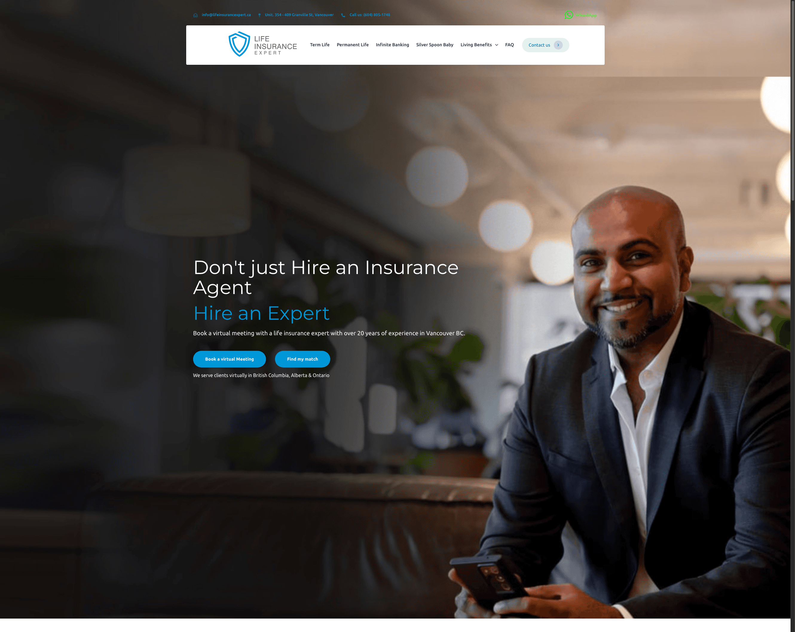 Página de inicio de LifeInsuranceExpert.ca