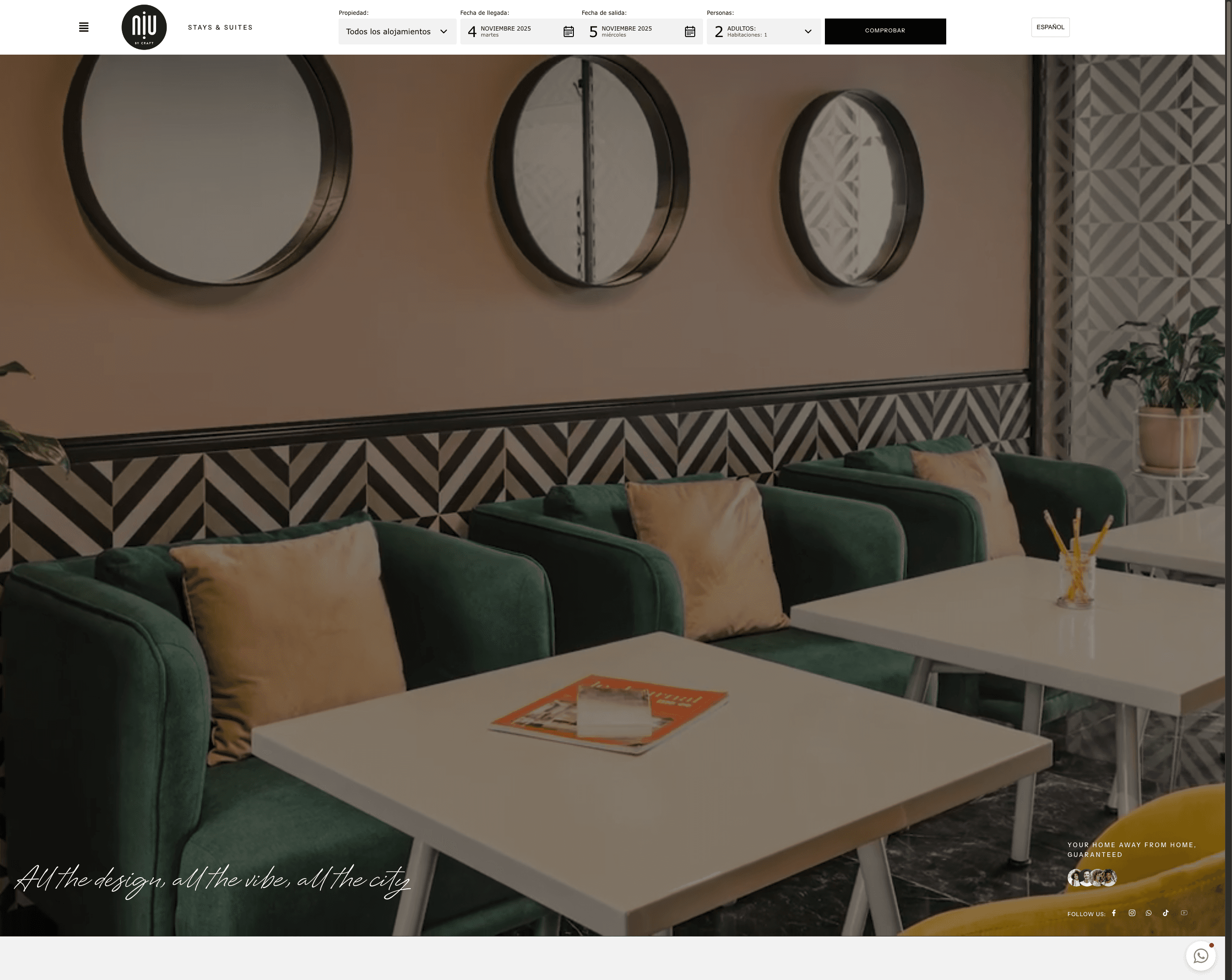 Página de inicio de NIU Coliving