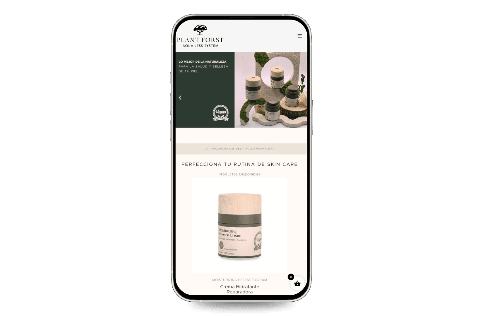 Mockup del sitio de Plantforst.com