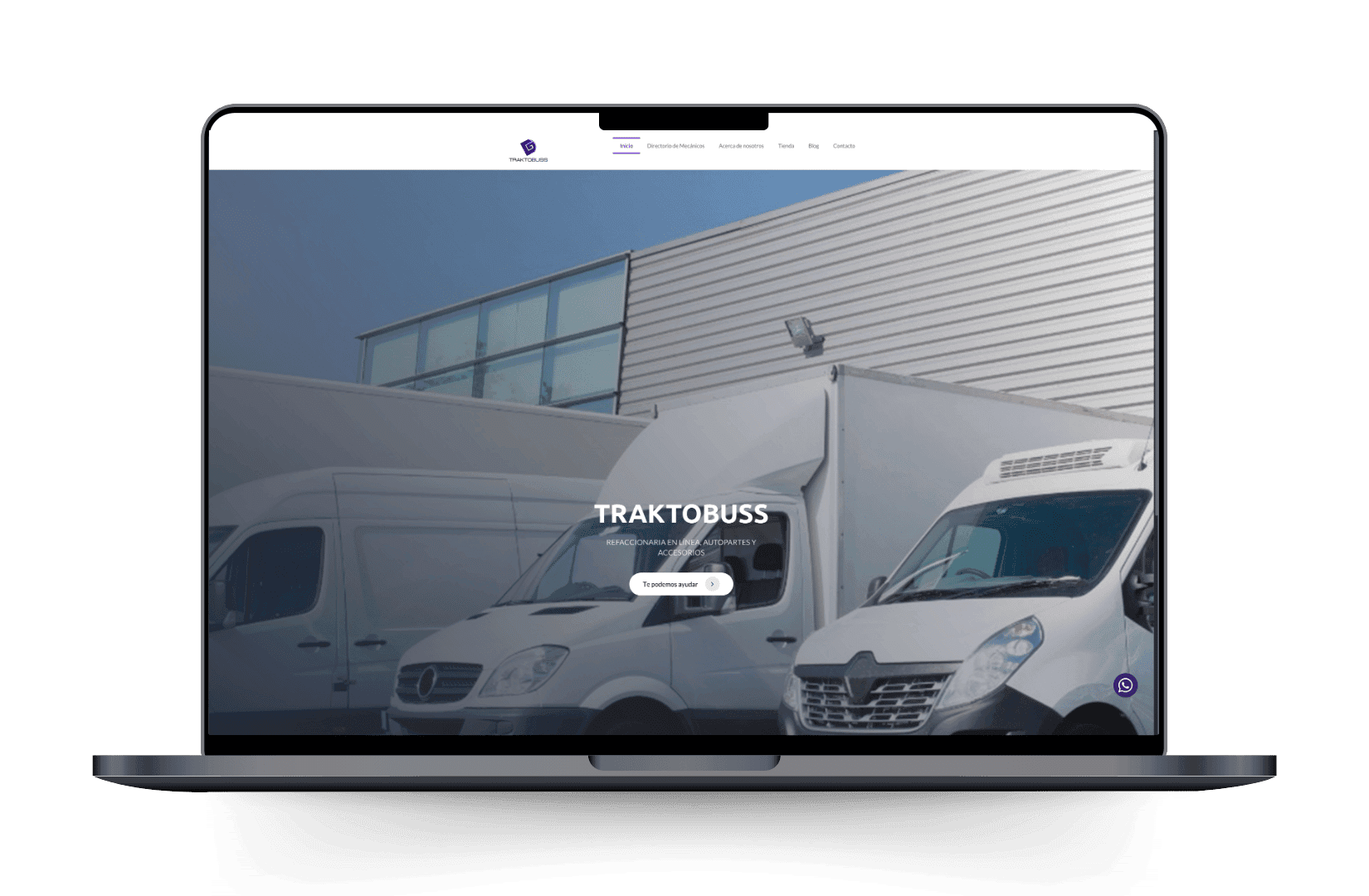 Mockup del sitio de Traktobuss